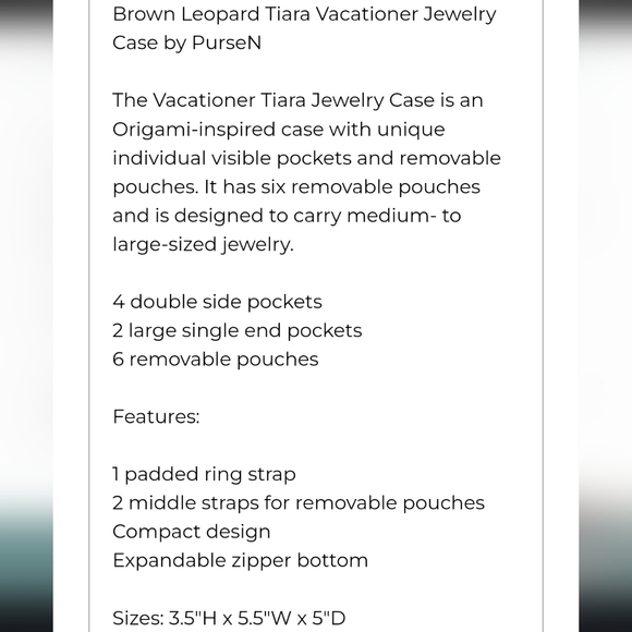 PurseN Leopard Tiara Vacationer Jewelry Case - Picture 9 of 9